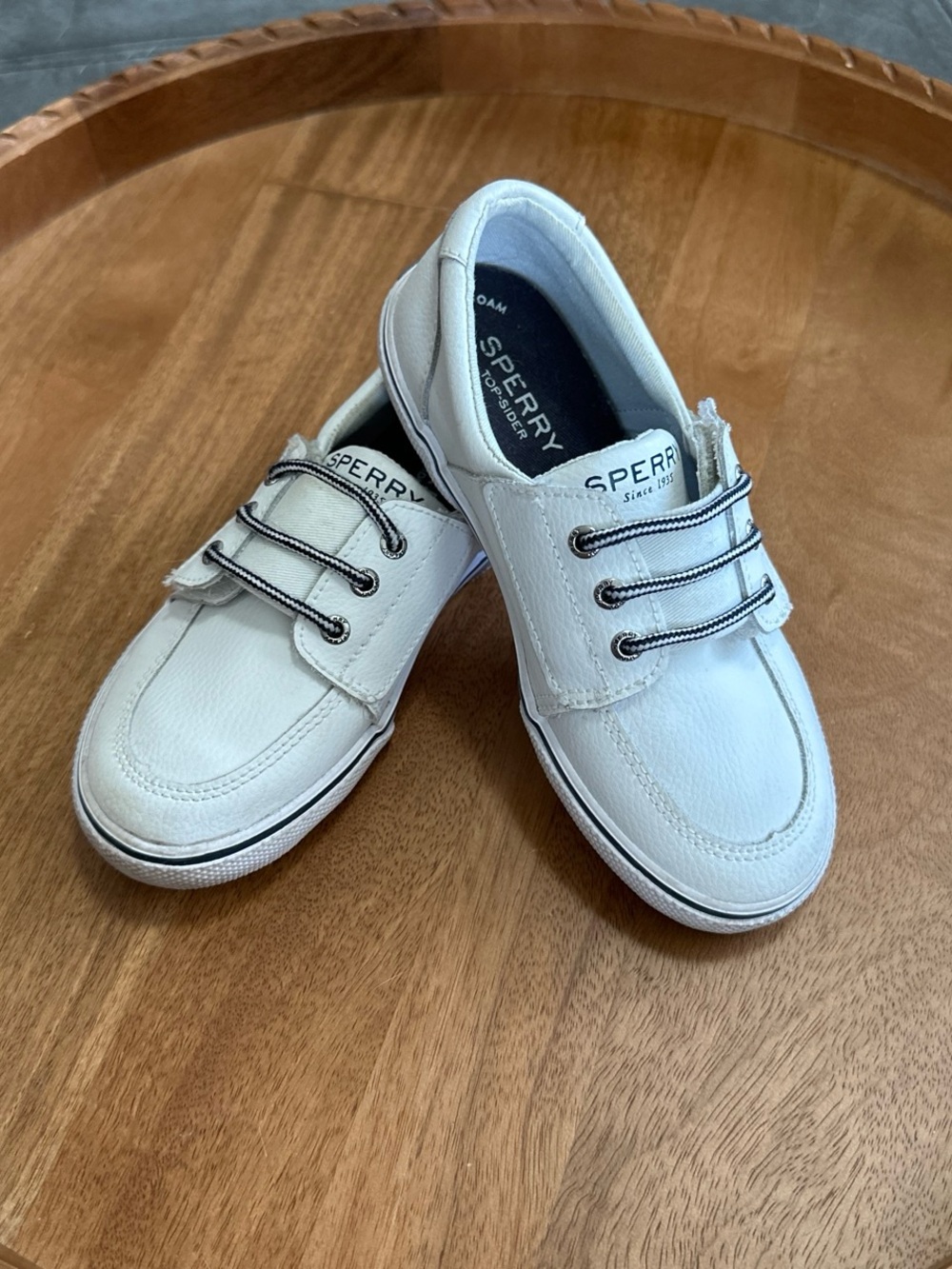 Sperry Kids White Velcro Boat Sneakers